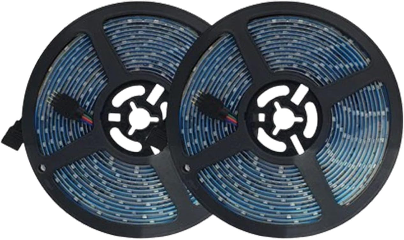 EZONEDEAL 2Pcs 5M LED Strip Lights RGBWW with Wireless Remote and Adapter for Bedroom Ambient Lighting Kitchen Cabinets image number 2