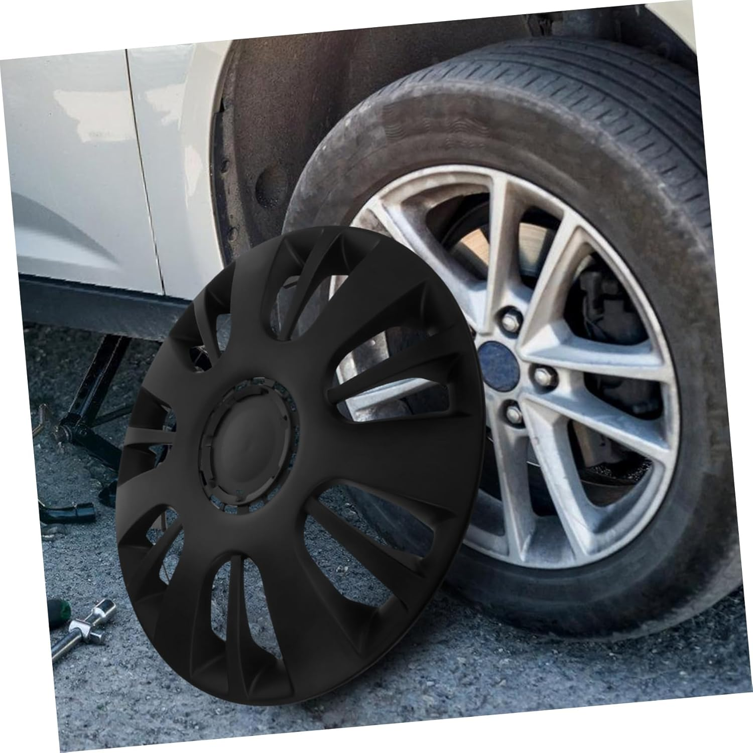 GRIRIW Wheel Rim Covers Decorative Hubcaps for Car Accessories Automotive Hub Covers Hubcaps image number 1