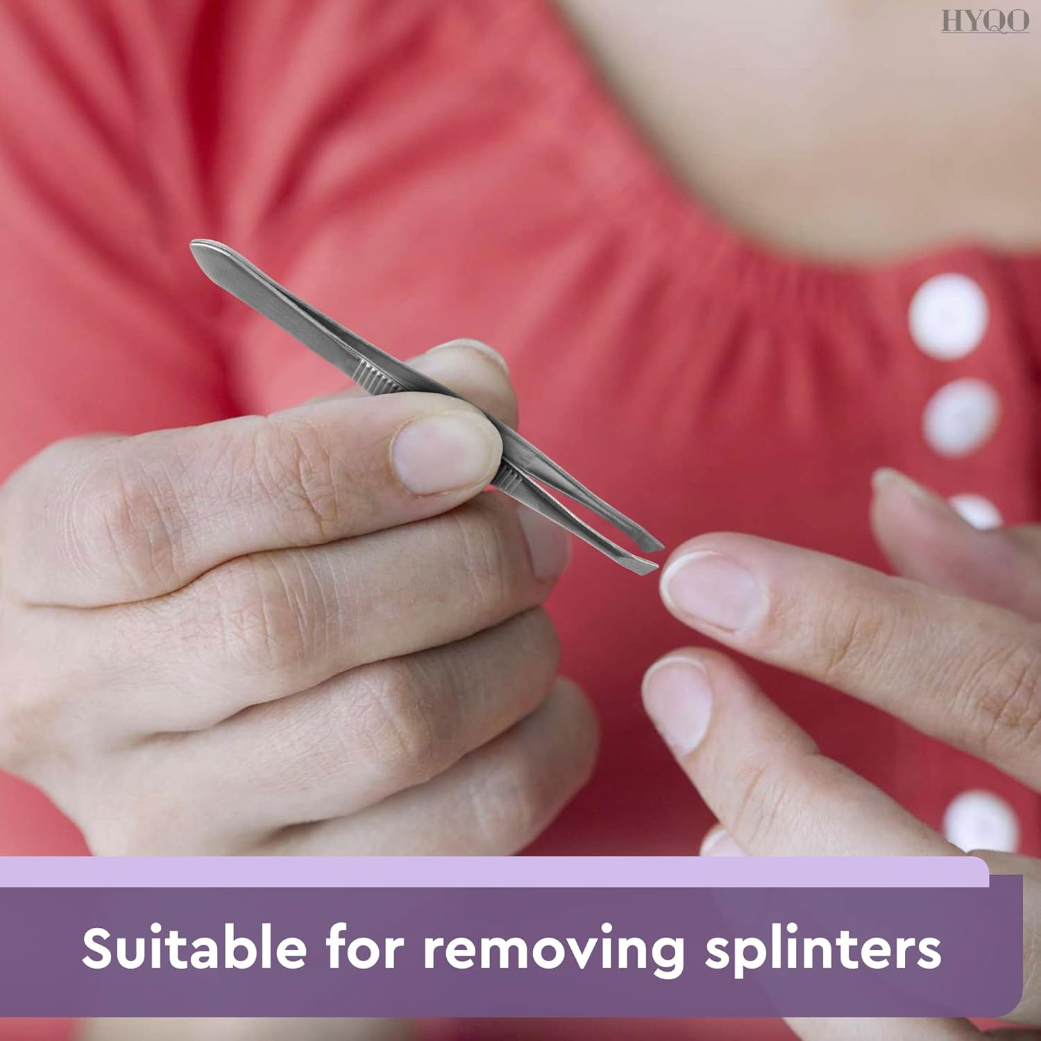 HUELE 12Pcs/Pack Stainless Steel Slanted Eyebrow Tweezers Metal Eyebrow Tweezers Trimmers image number 1