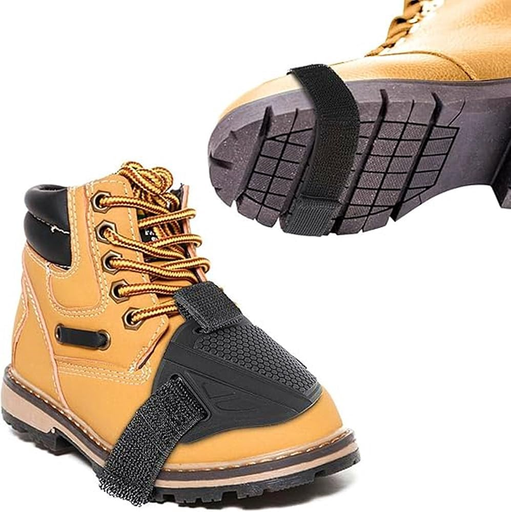 Walquicks 2 PCS Black Motorcycle Motorbike Shift Pad, Rubber anti Slip Motorbike Shoe Boot Cover Protector, Shoe Boot Cover Pad, Useful Motorcycle Shoe Protector Shoe Boot Cover Shifter Companion