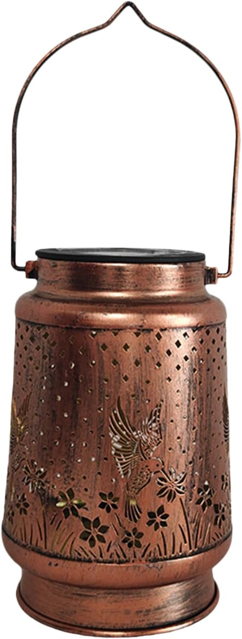 Hummingbird Lantern Solar Outdoors - Stylish Lantern,Hollow Out Design Lamp outside Decoration for Yard Lawn Pathway Festival Patio Garden Landscape