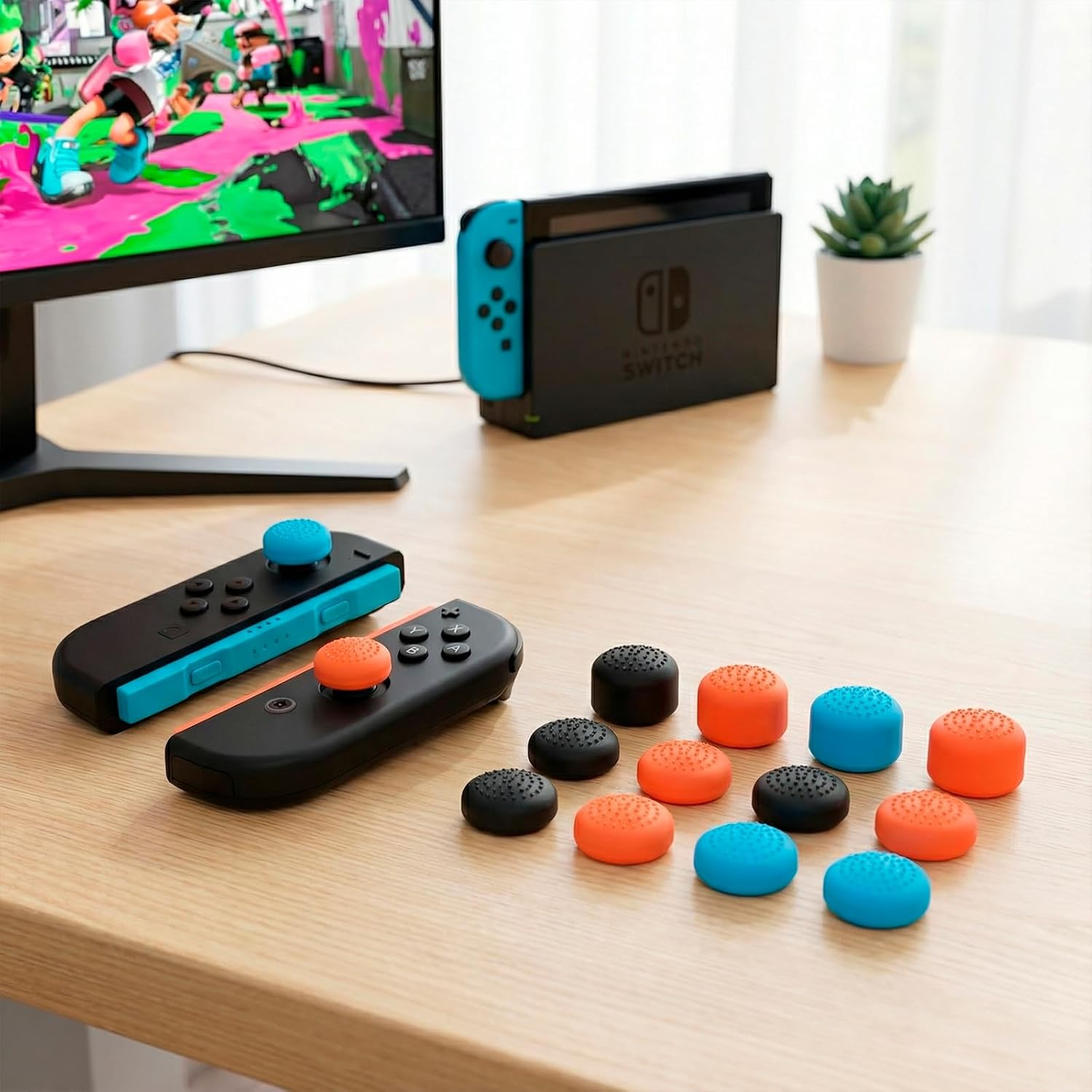 JANGJANG 12 Pack Thumb Grips for Nintendo Switch 2 anti Slip Joystick Covers Improve Control and Comfort Reduce Wear for Gaming at Home or Travel image number 4