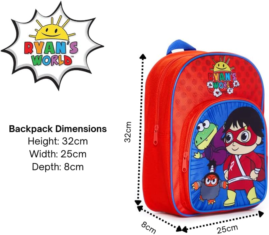 Ryans World Childrens Backpack Red, Red, One Size image number 4