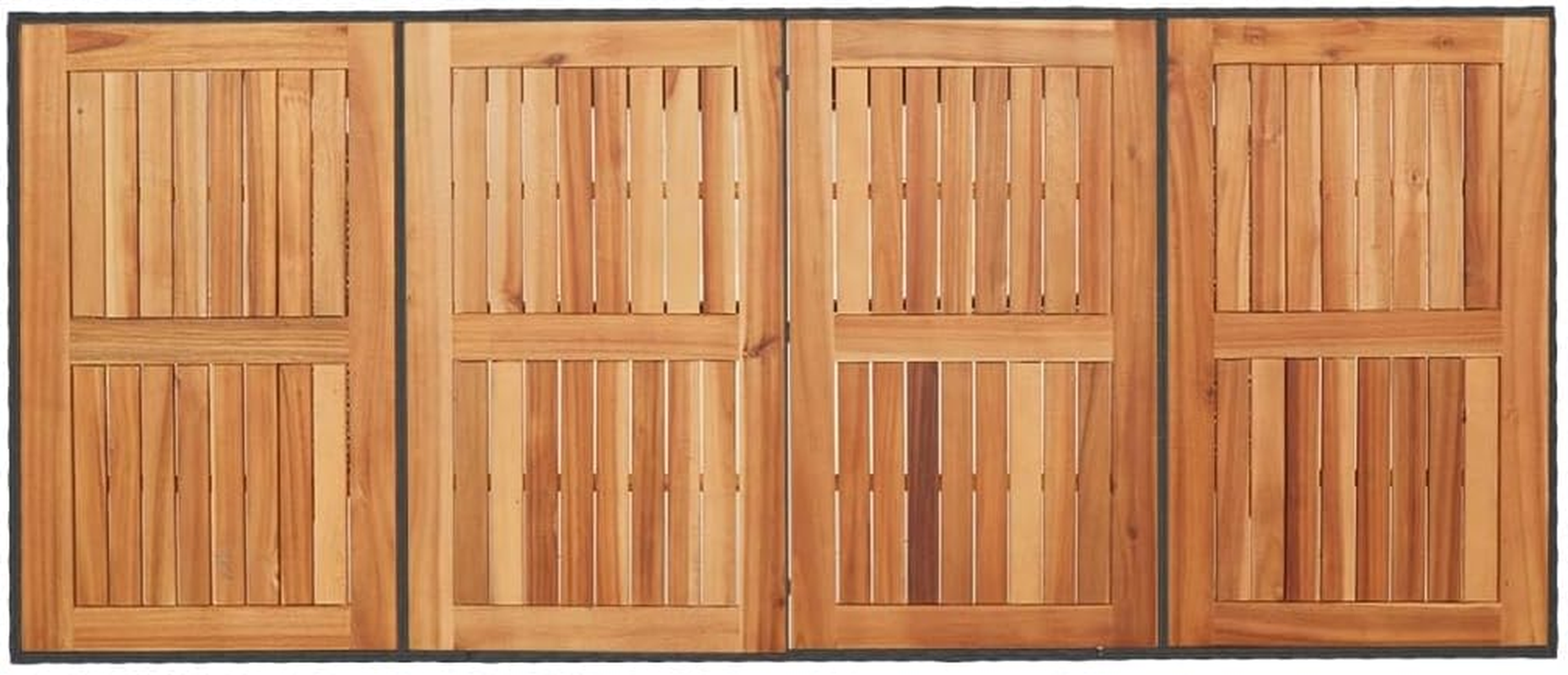 Vidaxl Garden Table with Acacia Wood Top - Black Poly Rattan, Rectangular - Durable, Weather- Outdoor Dining Coffee Table for Garden, Patio, Deck - 190X80X75 Cm image number 4