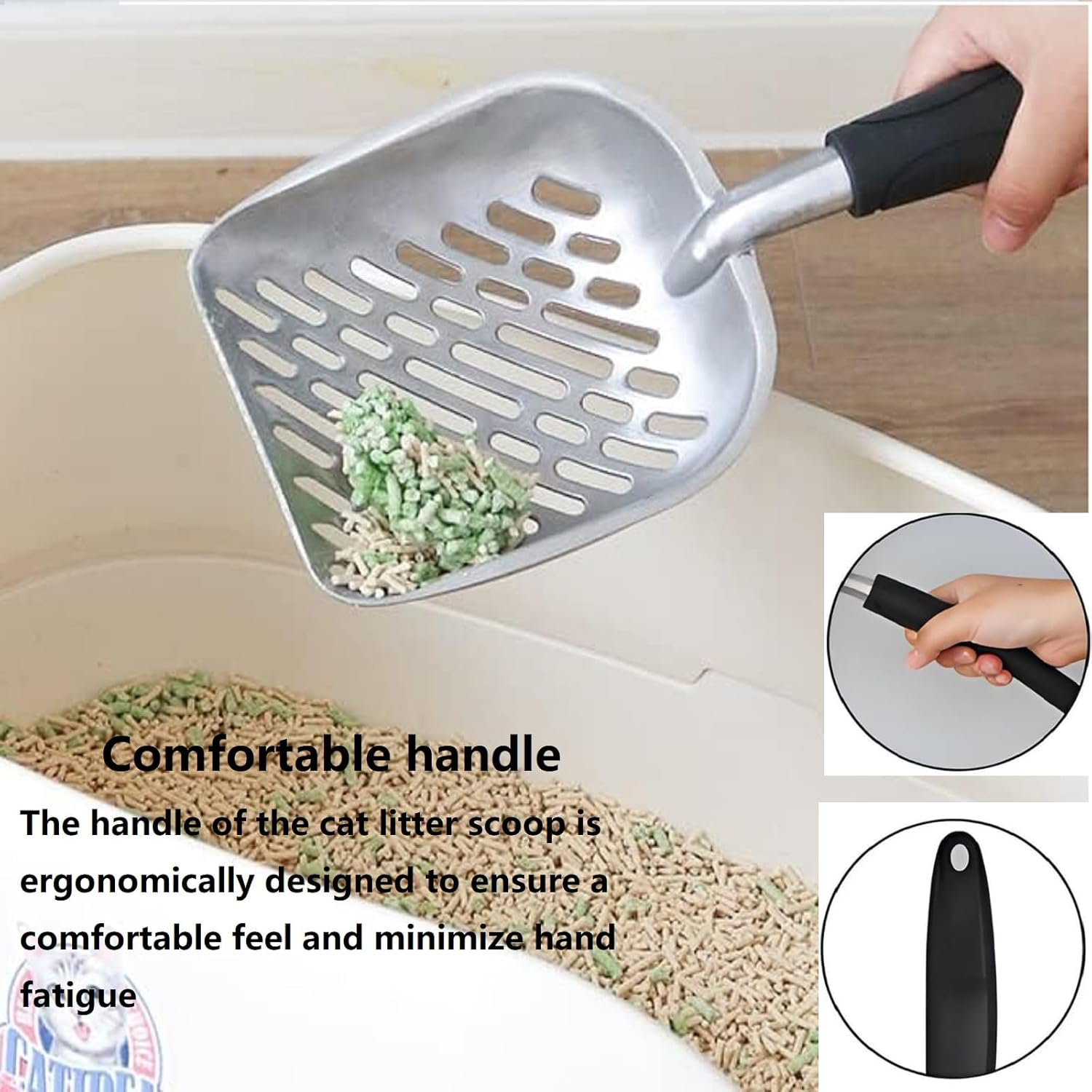 Cat Litter Scoop Cleaning Tool, Cat Litter Scoop, Metal Cat Litter Scoop, Cat Litter Scoop, Easy to Clean Cat Litter Scoop, for Cleaning Cat Litter image number 3