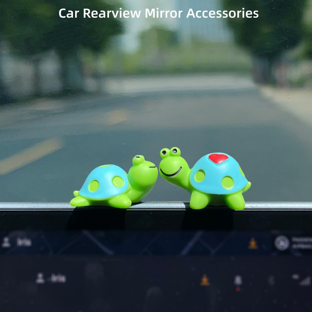 Car Rearview Mirror Accessories, Cute Turtle Dashboard Decor, Car Ornament, Car Accessories Aesthetic, Interior Decoration Accessories for Car Rearview Mirror and Dashboard, Funny Ornament Gifts image number 5