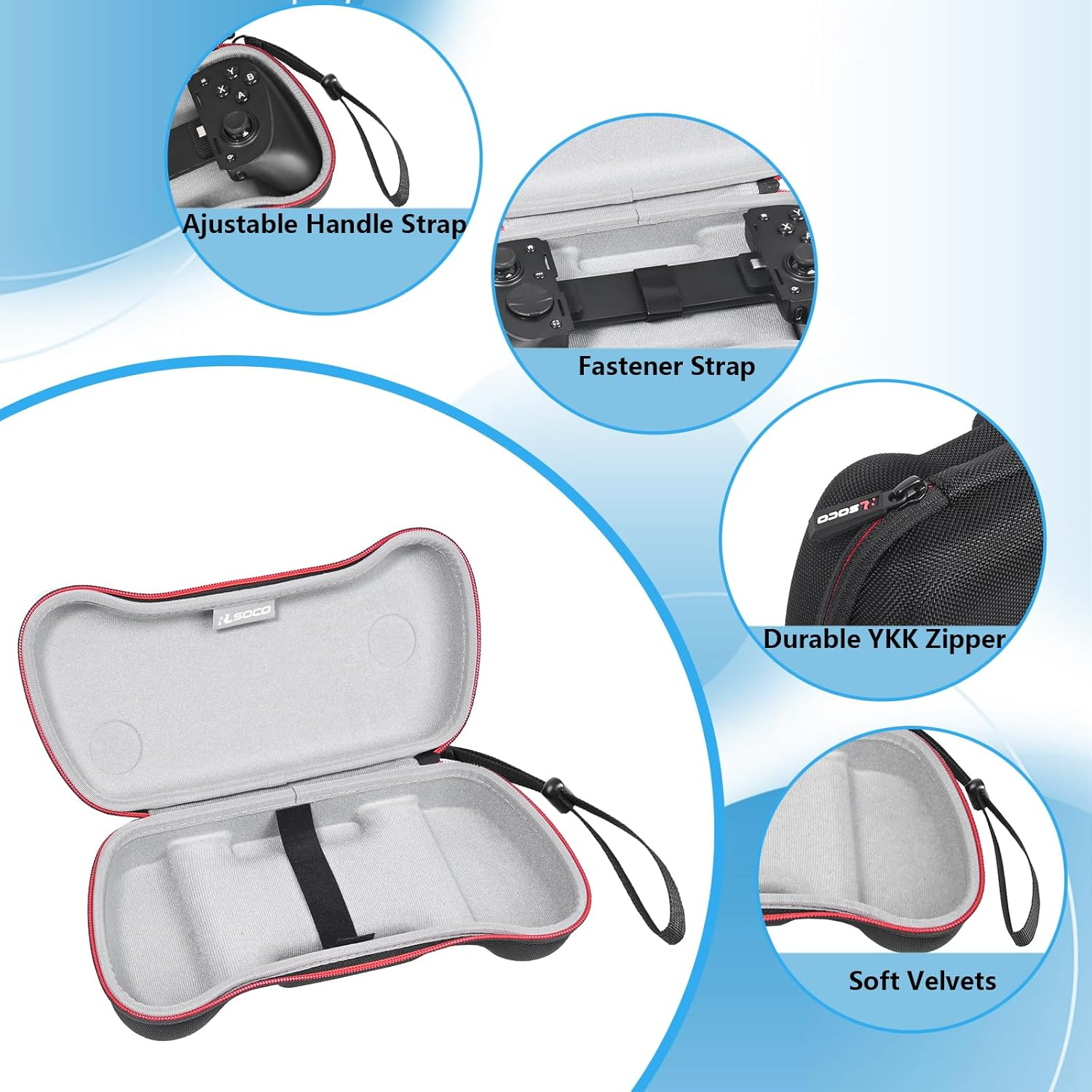 RLSOCO Case for Razer Kishi Ultra/Kishi V3 Pro Gaming Controller, Hard Shell Protective Case - Black (Case Only) image number 5