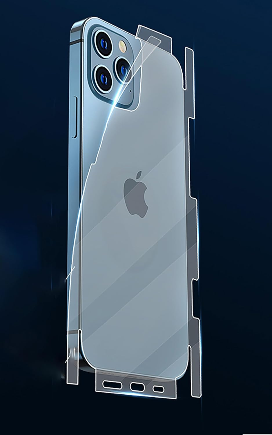 GIOPUEY Pack of 2 Back Film Compatible with Iphone 15 Pro Max, Iphone 15 Pro Max Back Protective Film, Soft TPU, Thin, Matte Texture, Protective Border - Translucent image number 4