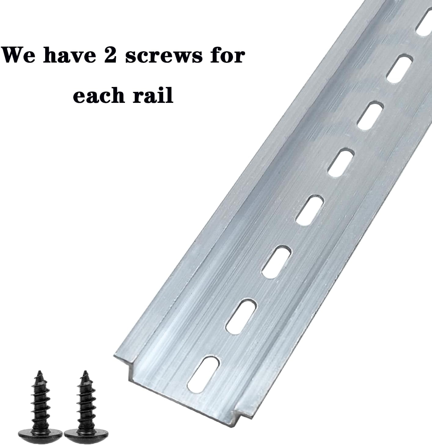 WUTUSENT 3Pcs 35Mm Din Rail Slotted Aluminum Rohs 4" Inches Long 35Mm Wide 7.5Mm High MXU-DIN-100 (3PCS 12Inch) image number 2