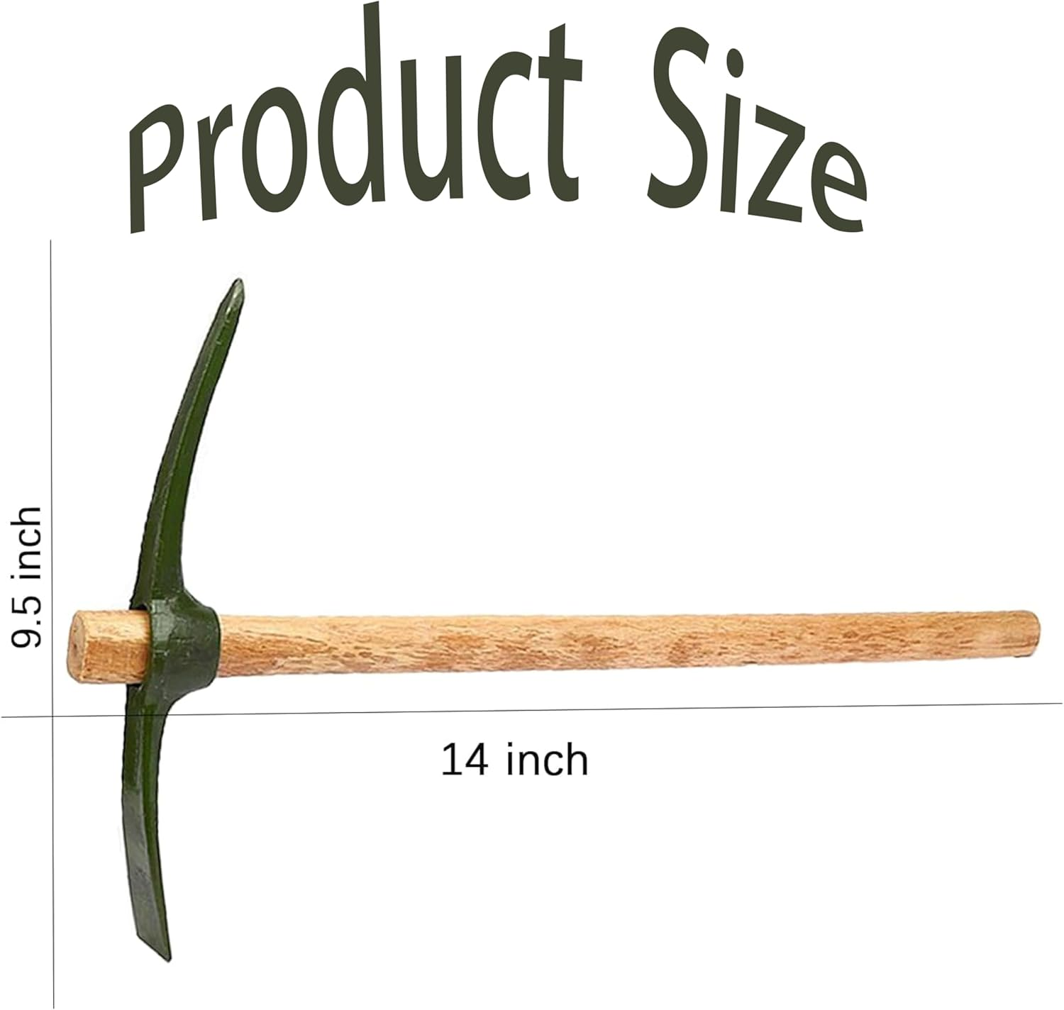 Sturdy One-Piece Cast Iron Garden Hoe Pickaxe - Forged & Heat-Treated for Weeding, Gardening, Camping, Hiking & Outdoors image number 6