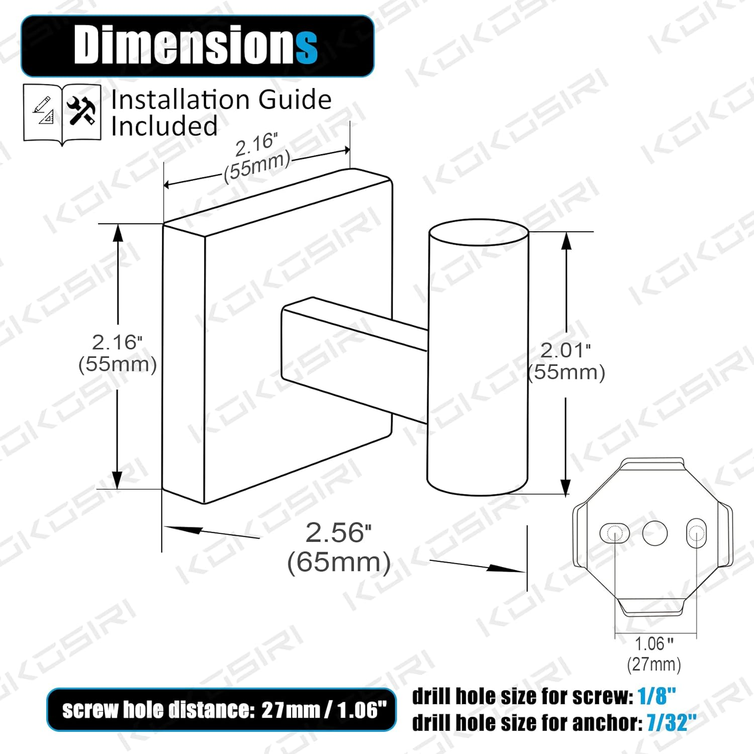 KOKOSIRI Robe Hooks Bathroom Towel Coat Hook for Bath Kitchen Wall 2 Pack Brushed Gold Stainless Steel B1013BG-P2 image number 5