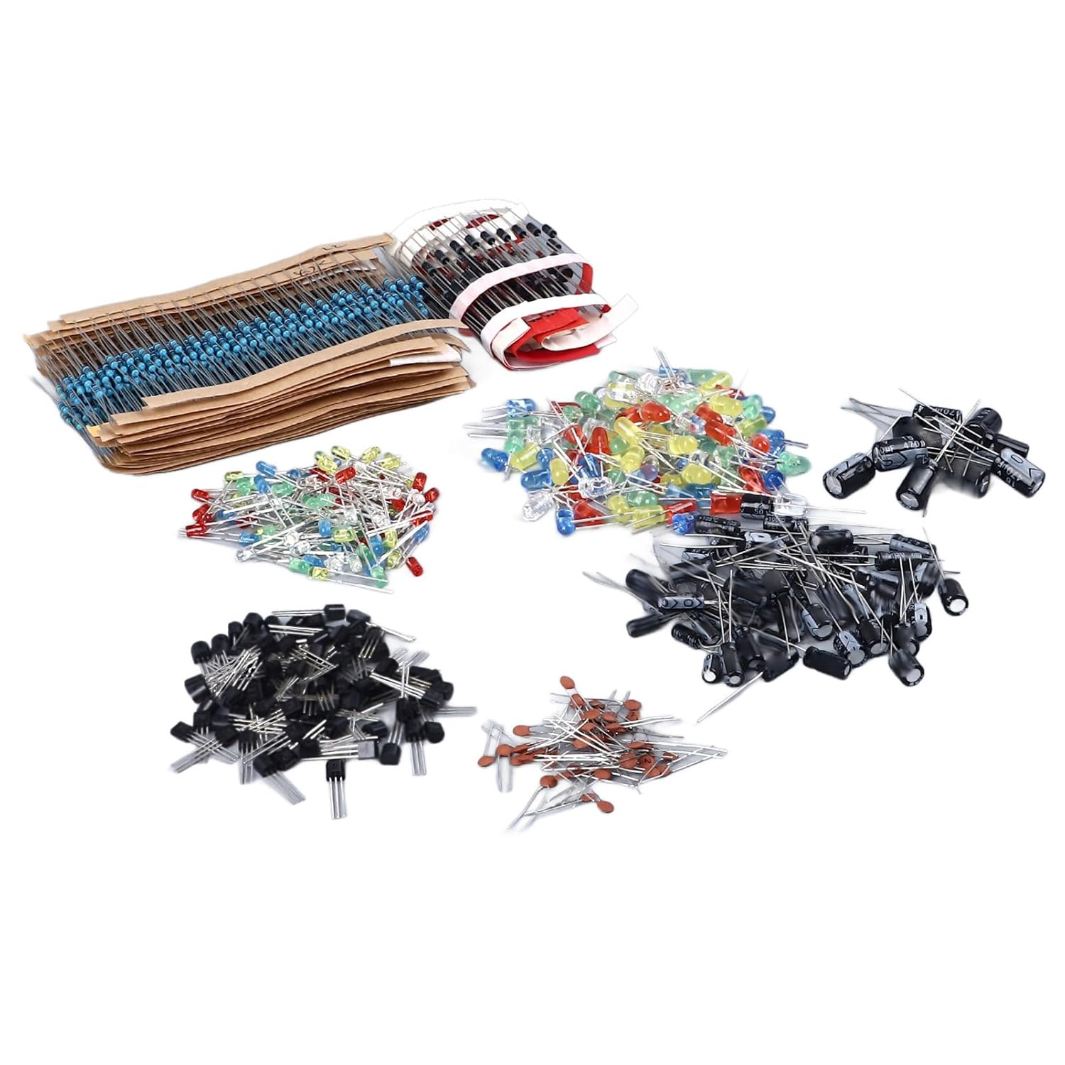 Cryfokt Electronic Parts, 1500 Pcs Practical LED Diodes Electronic Components Kit for DIY Projects image number 3
