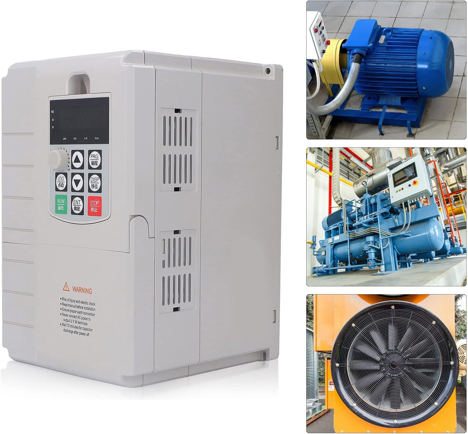 Variable Frequency Drive, 7.5KW Input to 380V Output, Single Phase to 3 Phase Frequency Converter for Fans, Pumps, Air Compressors image number 4