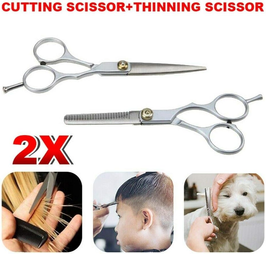 2Pcs 6" Professional Hair Cutting Thinning Scissors Salon Shears Hairdressing Set image number 6