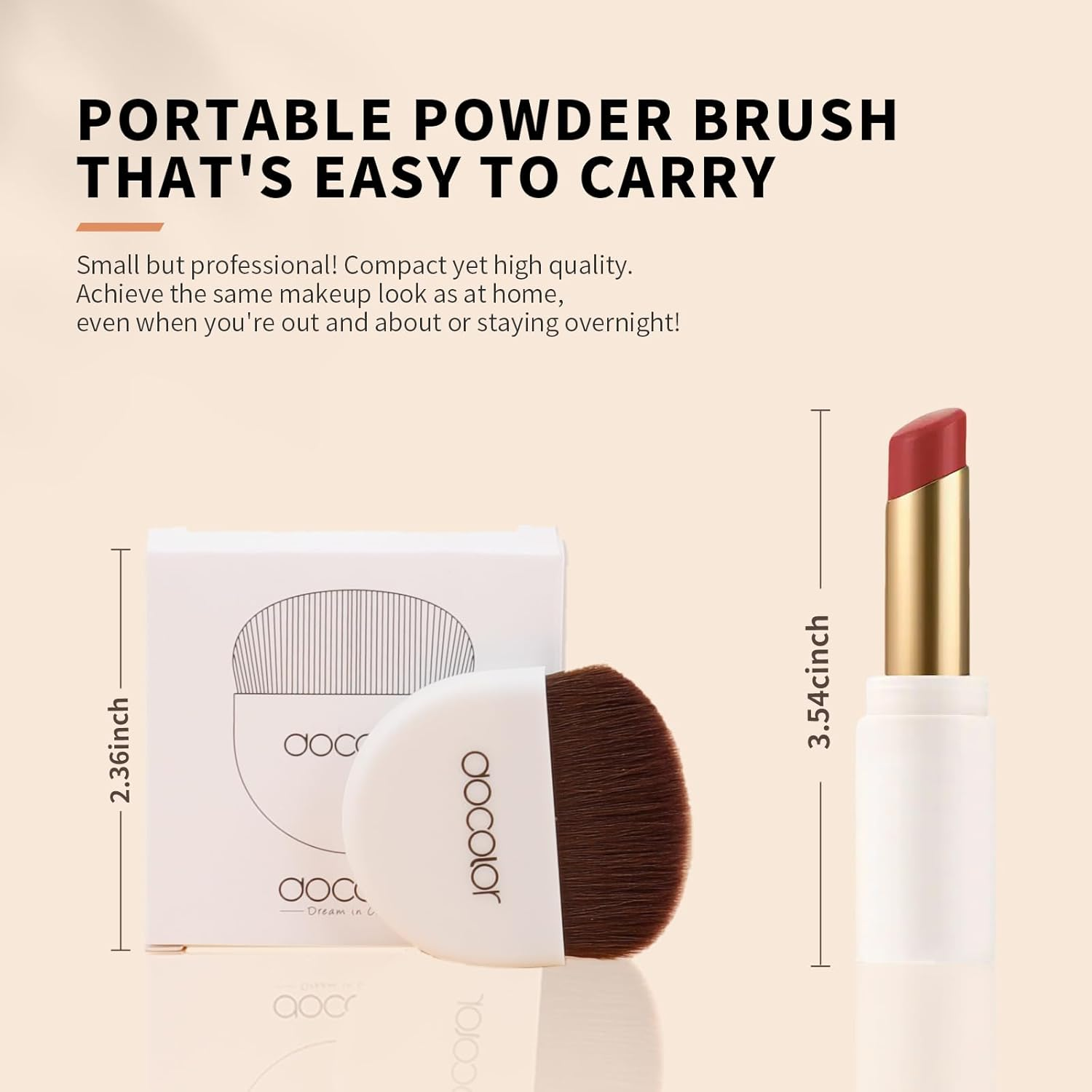 Docolor Mini Blush Brush, Mini Multi-Functional Makeup Brush, Portable Soft Hair Beauty Tool, Blush Painting Tools, Facial Makeup Brush