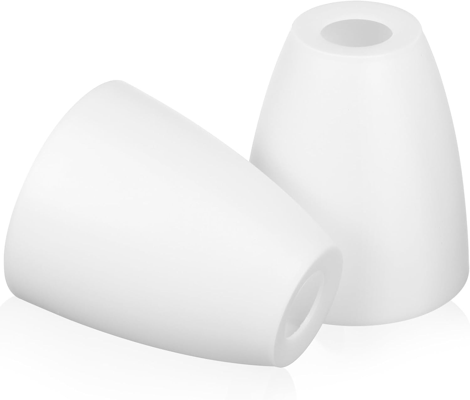 PACKOVE 2 Pcs Flat Mouth Plastic Lampshade, Small White Cone Lamp Shade, White Lamp Shade Covers for Table Bedroom Dresser Piano Lights image number 4