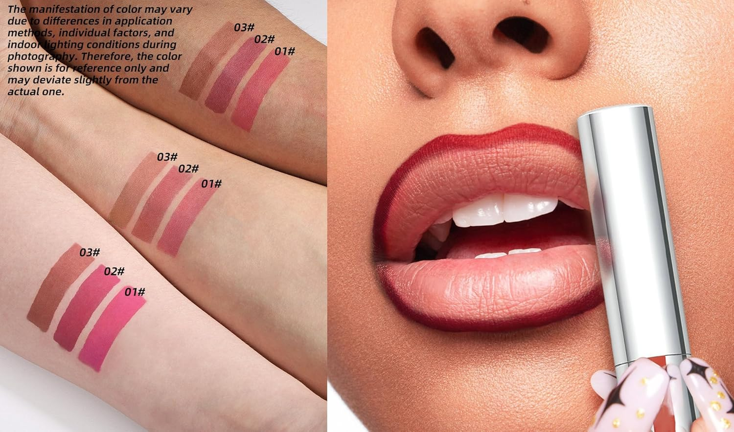 Peel-Off Lip Liner Stain Set, Waterproof Matte Gloss, Highly Pigmented Colors, Non-Stick Cup Lip Liner Stain 3-Piece.