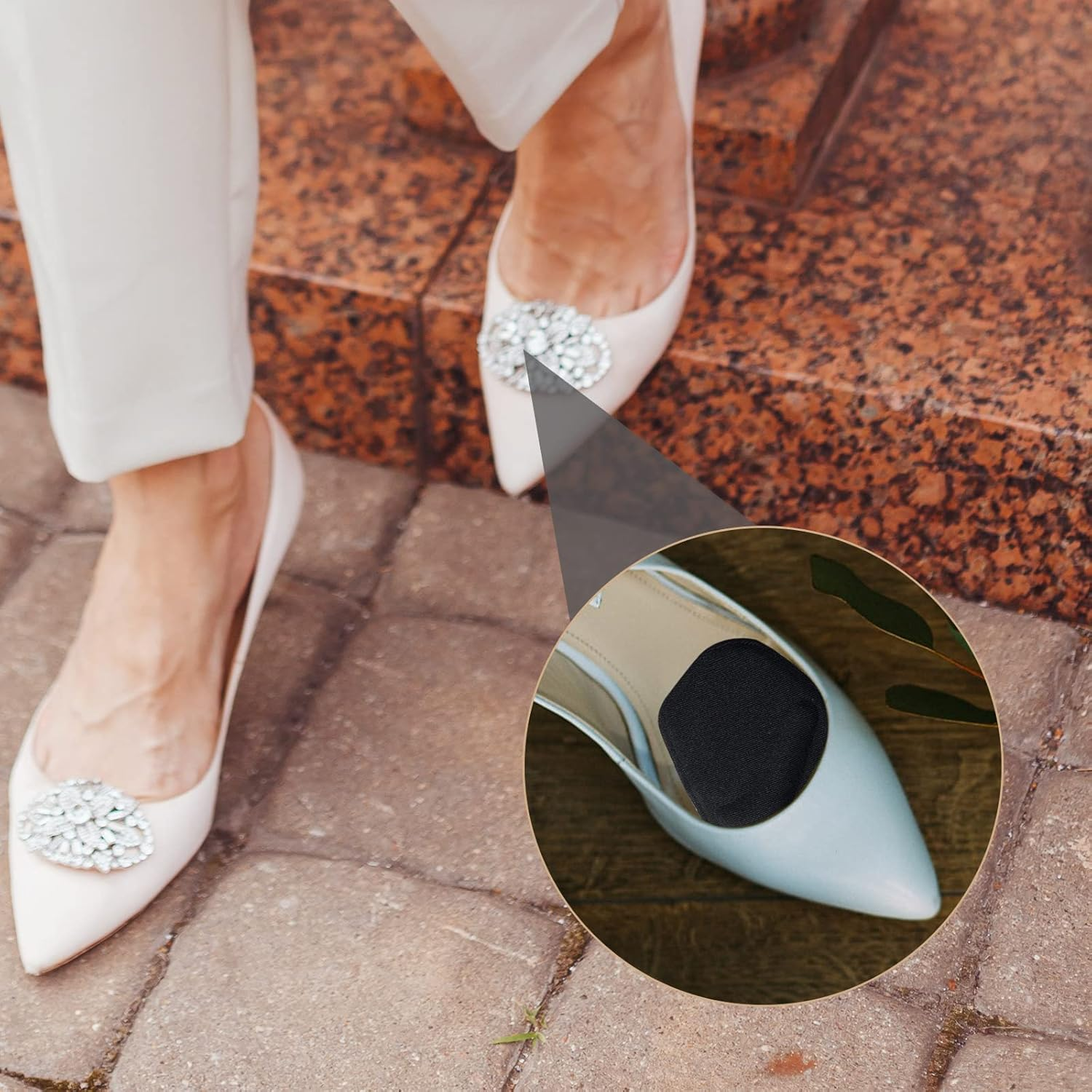 Ball of Foot Cushions Metatarsal Pads for Women, Modixun 4 Pairs Anti-Slip Reusable Washable High Heel Inserts for Foot Pain Relief, Soft Gel Shoe Inserts Forefoot Pads, Black image number 4