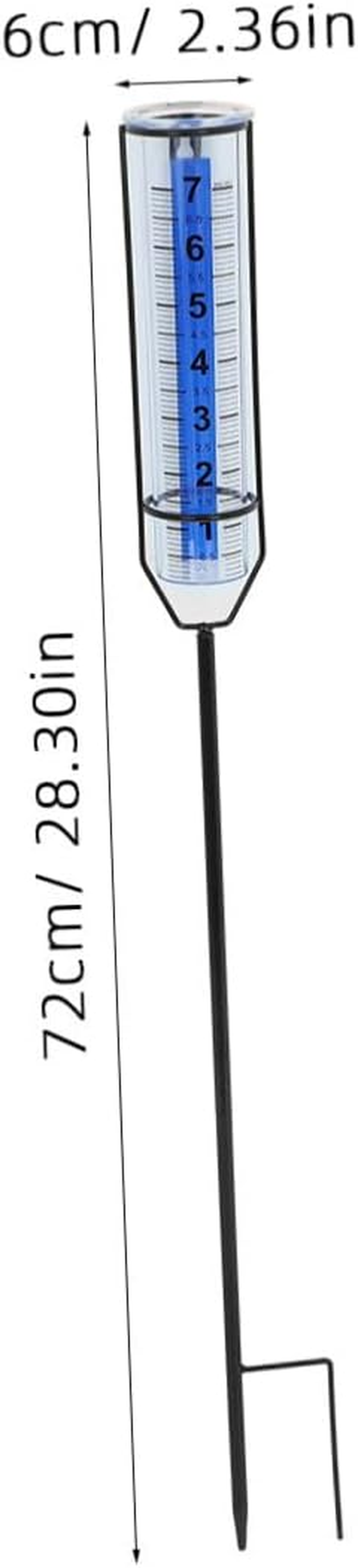 Gadpiparty Rainfall Utensil Cup Outdoor Rain Gauge Large Garden Water Measure Tool Blue Strips Accurate Rain Measure Gauge image number 4