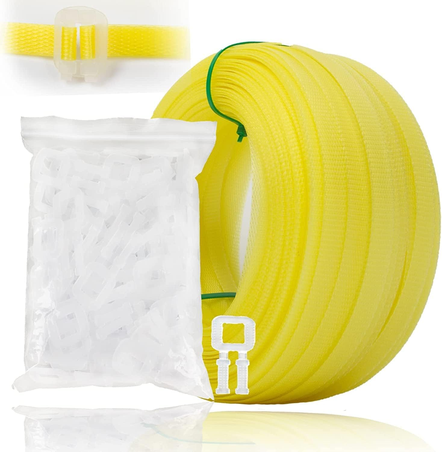 Heavy Duty PP Banding Strapping, Pallet Strapping, Packaging Strapping, Packaging 1/2" X 328Ft Polyester (PET) Strapping Kit with 100Pcs Metal Sealers, Box Packing Strapping Tool Kit image number 1