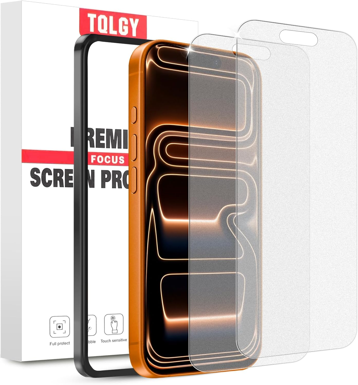 TQLGY Matte Screen Protector for Iphone 17 Pro Max 6.9-Inch, Anti-Glare & Anti-Fingerprint Tempered Glass with Easy Installation Tool, Anti-Scratch, Case-Friendly, Smooth as Silk, 2-Pack image number 5