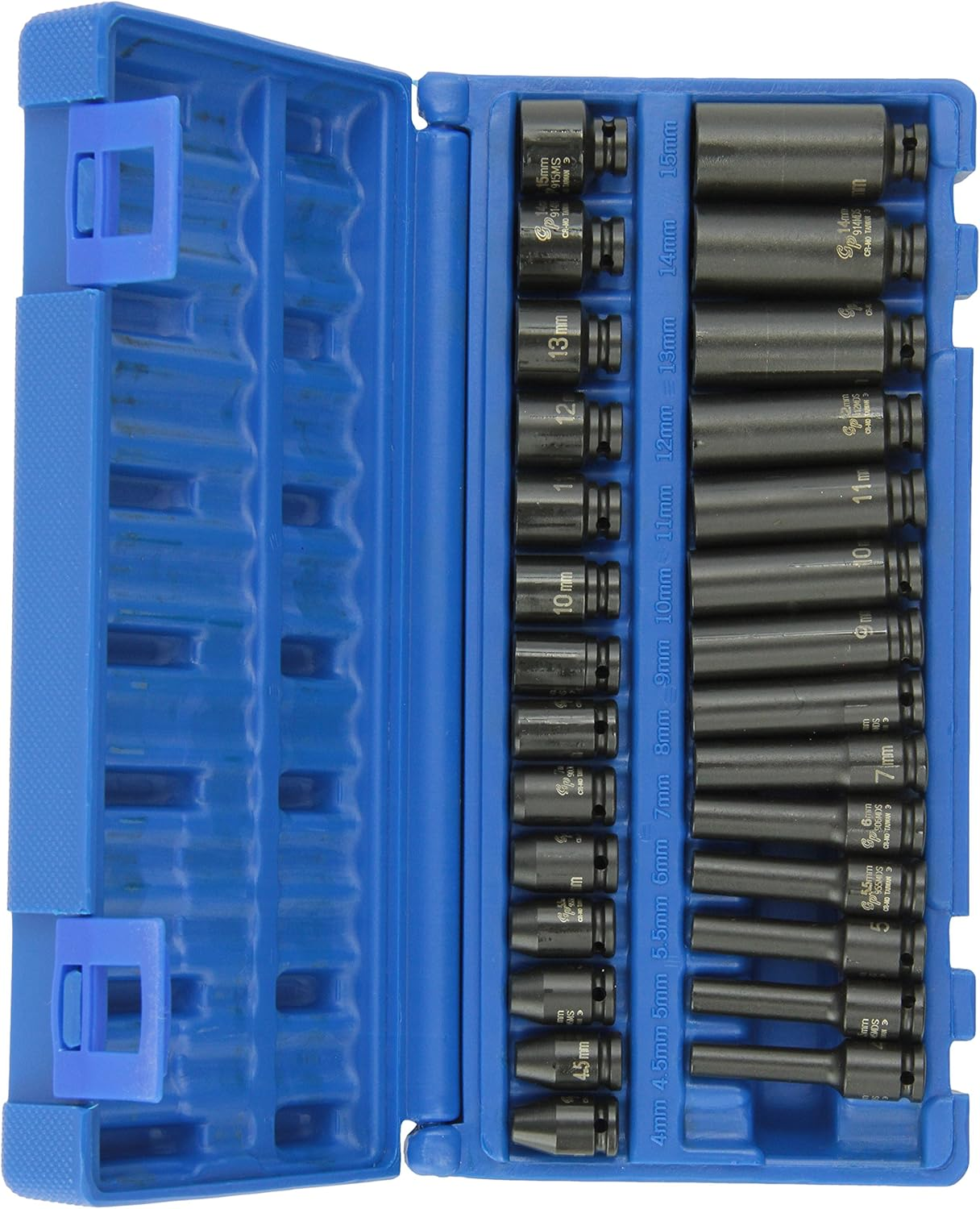 Grey Pneumatic (9728M 1/4" Drive 28-Piece Deep Length Metric Master Socket Set image number 4