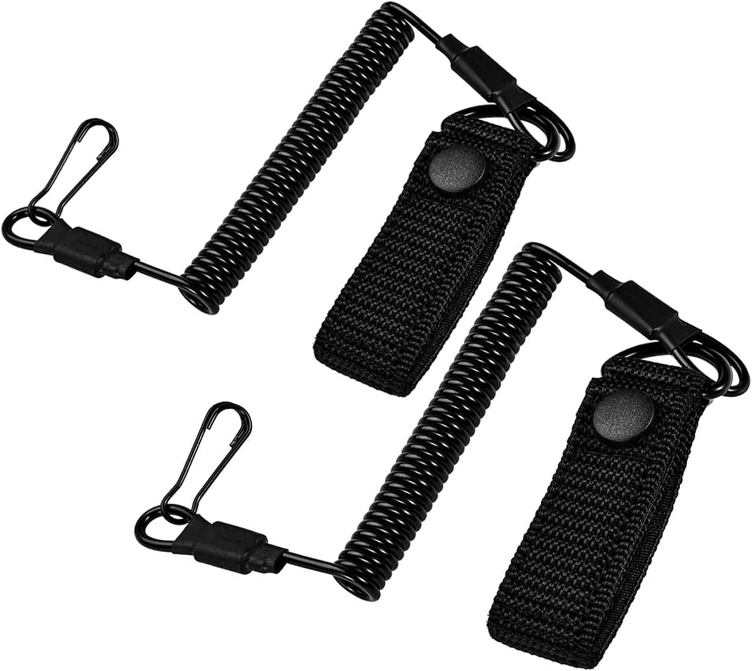 Tactical Pistol Lanyard, Anti-Loss Military Spring Rope for Belt, Elastic Coiled Safety Strap Rope for Key Chain Security and Hunting Gear Accessory image number 5