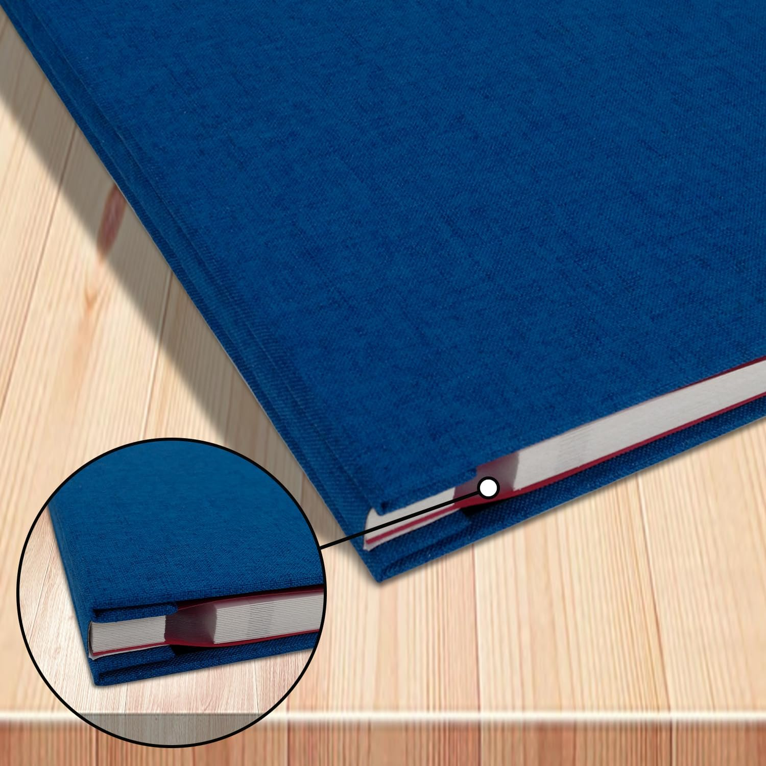 Large Photo Album Self Adhesive for 4X6 8X10 Pictures Scrapbook Magnetic Album DIY Scrap Book 40 Sticky Pages with a Metallic Pen, Blue