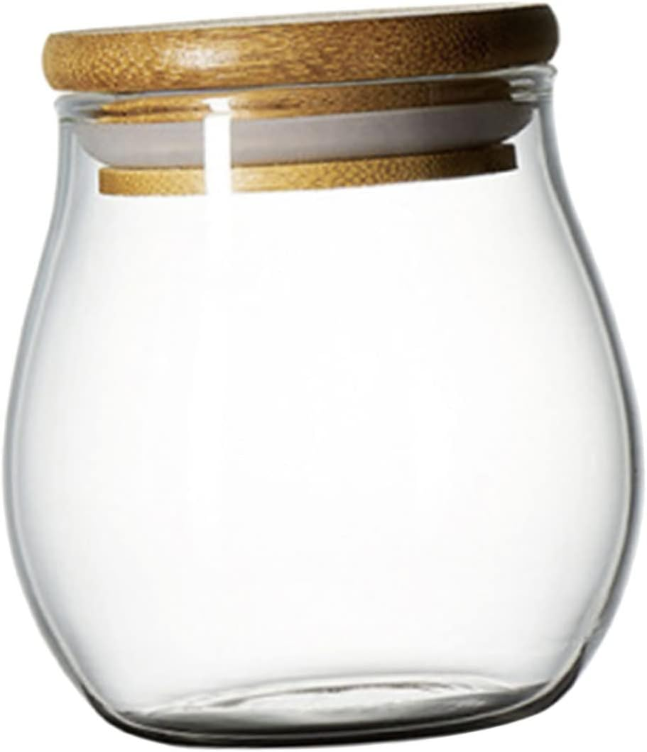 CIYODO Tea Canister Transparency Glass Tea Can Storage Jar for Home Loose Leaf Storage Food Container image number 1