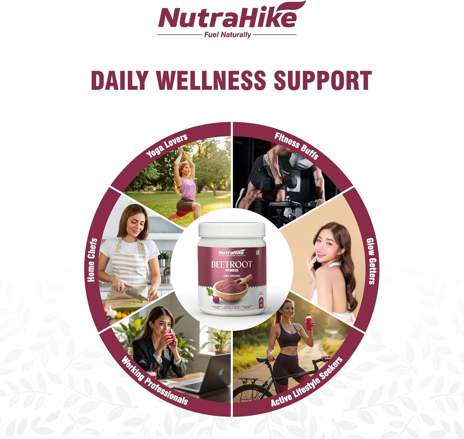 Nutrahike Organic Beetroot Powder 200 G &ndash; Antioxidant-Rich Detox & Immunity Booster image number 1