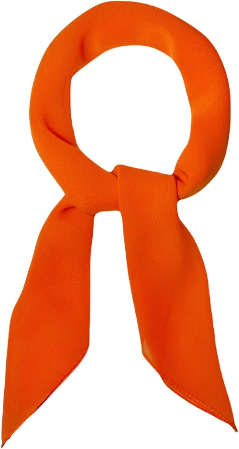 WESTEND CHOICE Square Chiffon Scarves Lightweight Plain Neck Scarf 50S Retro Women Bandana Wrap Women'S Scarves 80 X 80 Cm