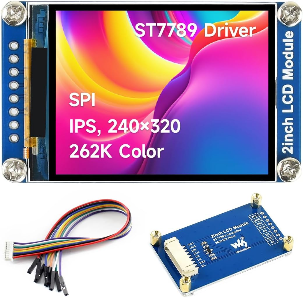 Waveshare 2.4Inch LCD Mini Display Module 65K RGB Colors 240&times;320 Resolution SPI Interface