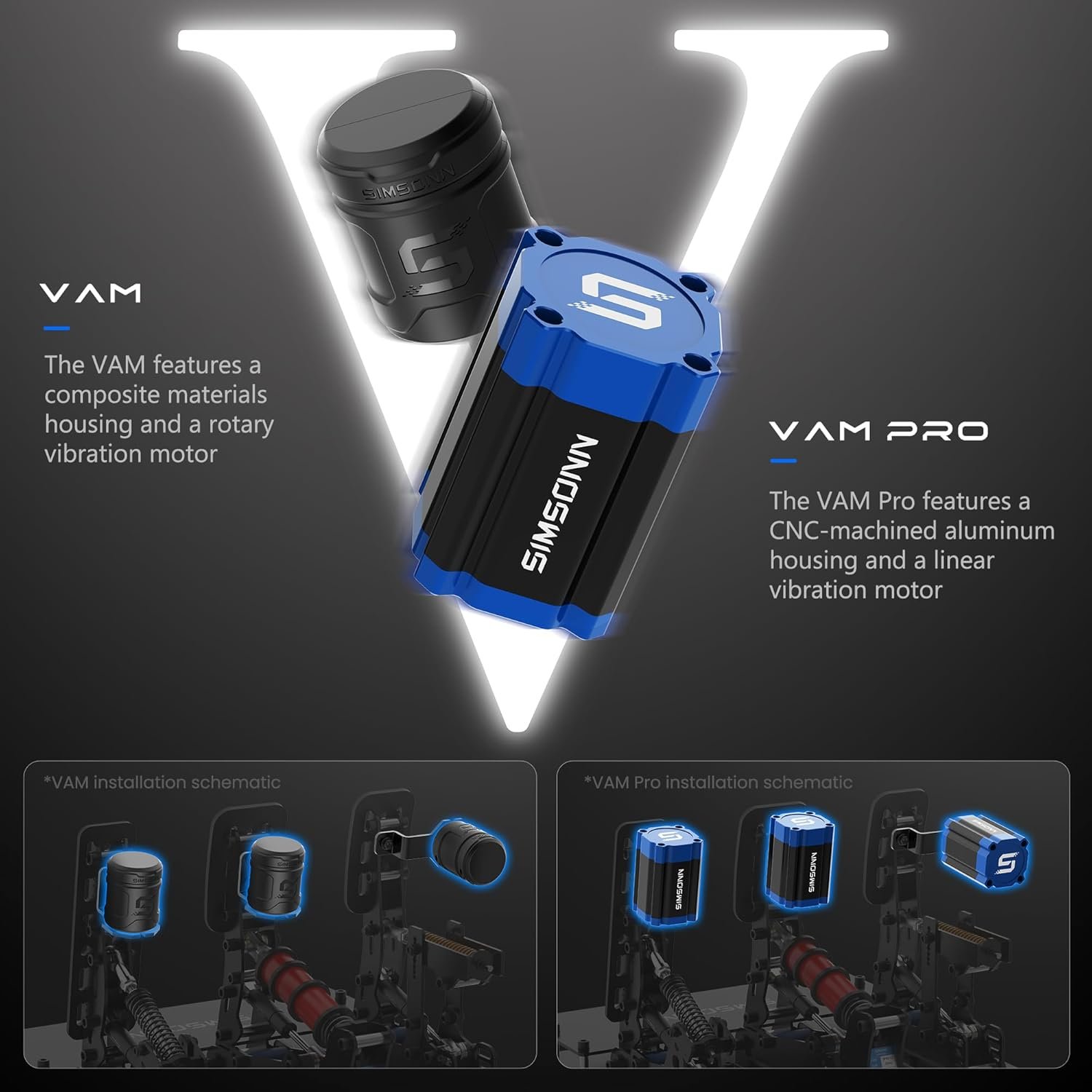 SIMSONN PRO X Ultra Sim Racing Simulator Pedals PC Load Cell HE Hydraulic Pedals Support Haptic Reactor (Pro X Ultra-P3-H3-Plate) - Pro X Ultra-P2-H2 image number 2