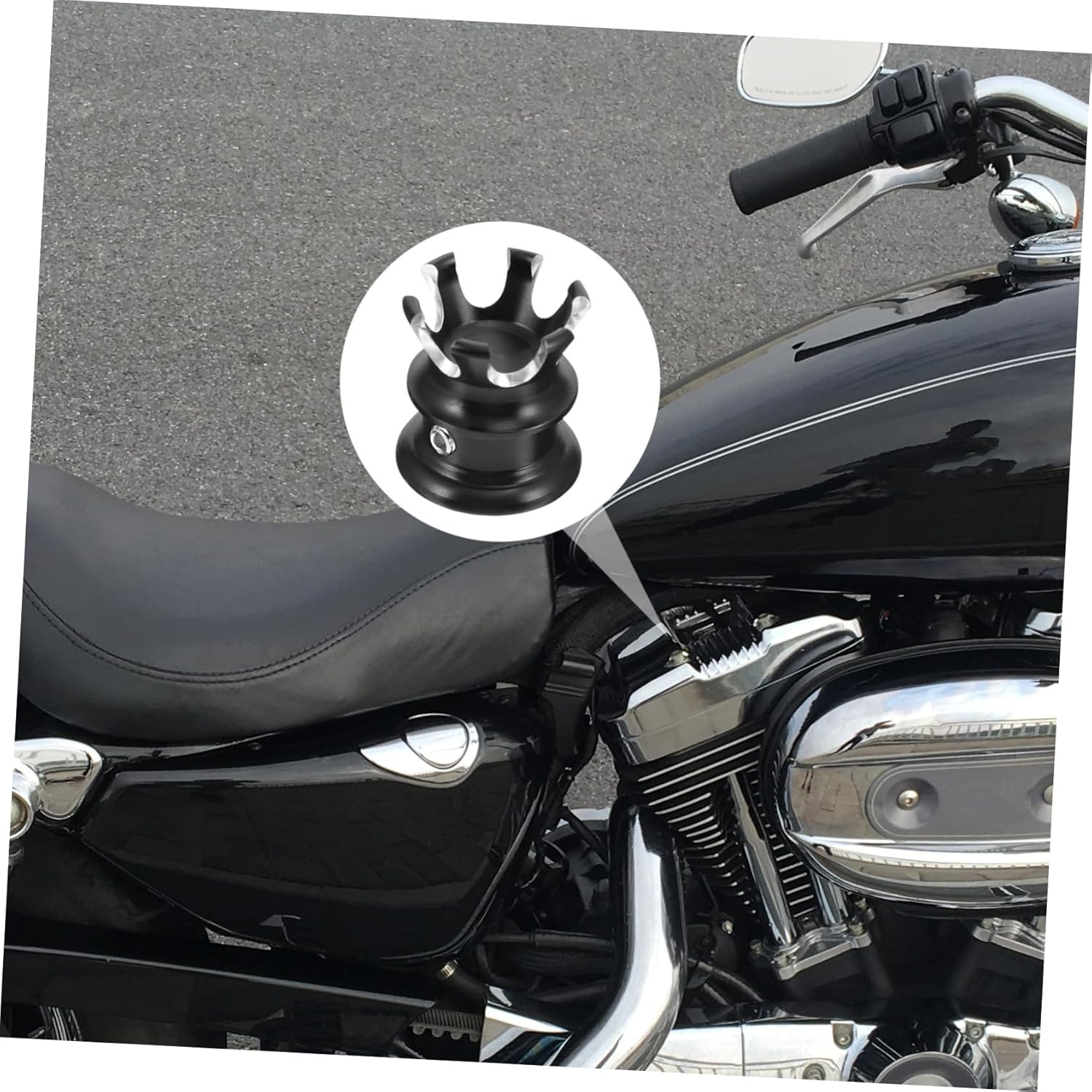 COOLHIYA 4Pcs Motorcycle Screw Cap Fuel Tank Cover Rotary Design for Motorcycle Parts Tank Accessory image number 6