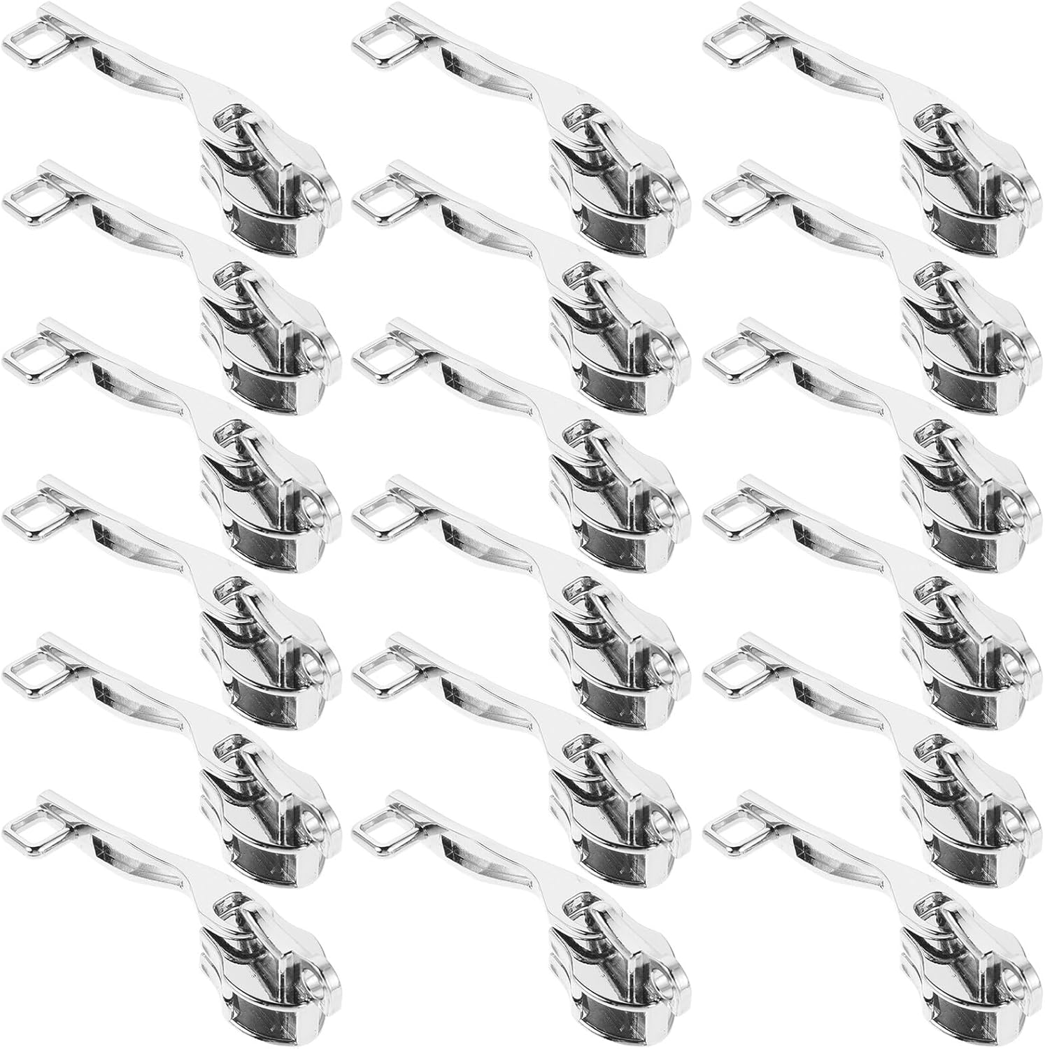 CTIRCHIU 10 Pairs Double Layer Travel Suitcase Zipper Pullers Lockable Metal Sliders with Single Hole for Luggage and Bags Detachable Replacement Accessories for Combination Lock Security image number 6