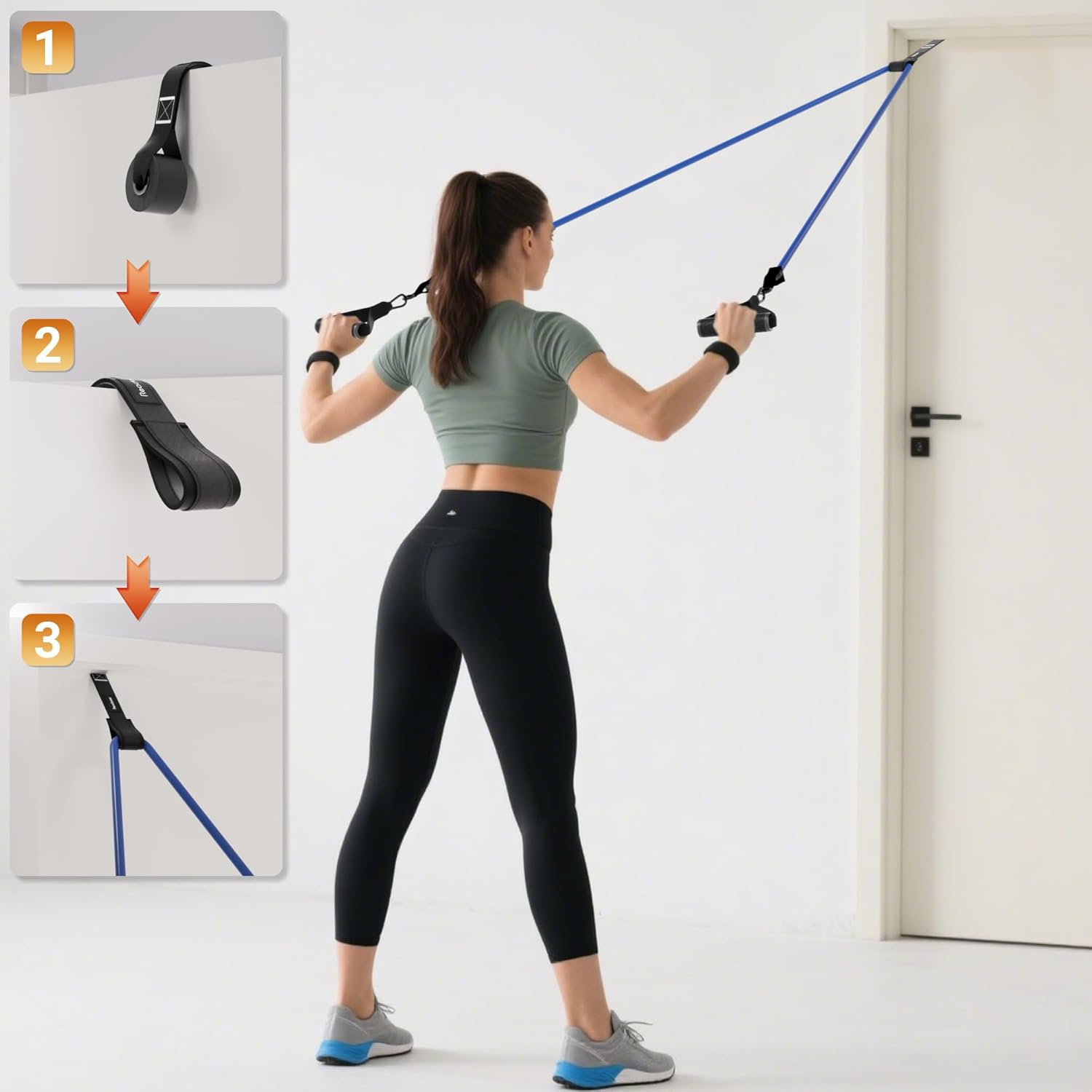 Readaeer Resistance Bands, Exercise Bands, Resistance Bands for Working Out with Handles for Men and Women for Indoor and Outdoor Sports, Fitness, Suspension, Speed Strength, Training, Home Gym, Yoga