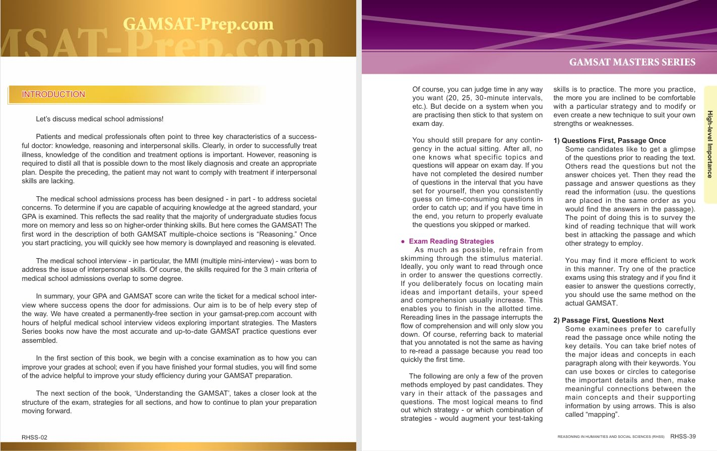 2025-2026 Masters Series GAMSAT Section 1 Preparation by Gold Standard GAMSAT image number 1