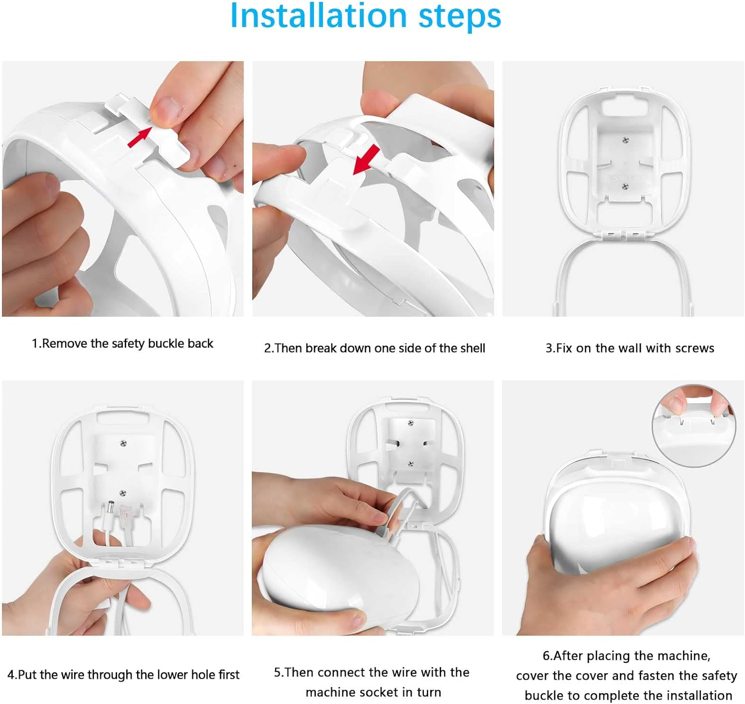 VOMENC Wall Mount for Google Nest Wifi Pro - Wi-Fi 6E-No Tools Required and No Cord Clutter Easy Moved Holder Bracket Compatible with Google Nest Wifi Pro- Wi-Fi 6E (2-Pack) image number 3