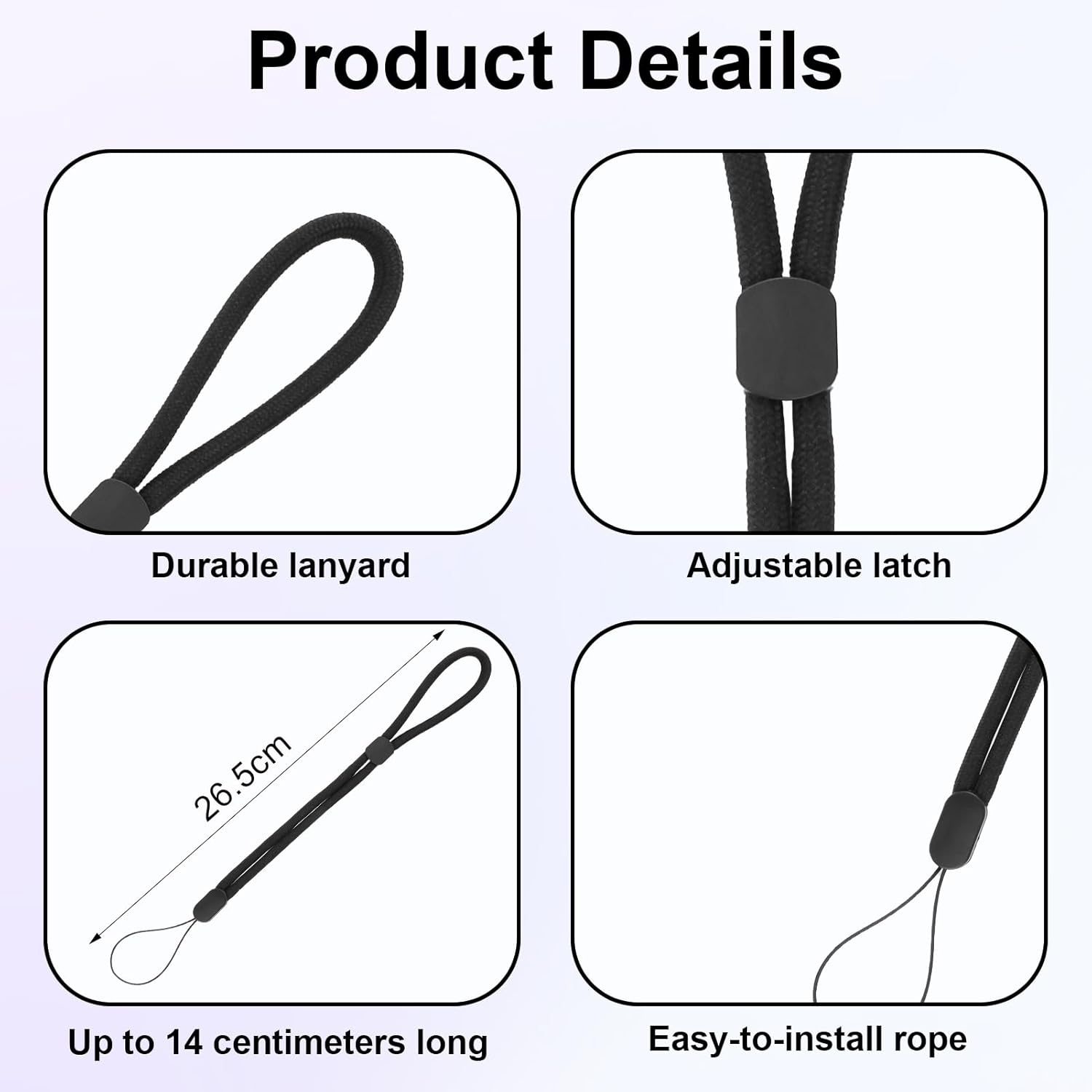 6 Pcs Wrist Strap Lanyard - Adjustable & Secure Wrist Strap Lanyard for Mobile Phones, Perfect for Everyday Use, Travel, Gym & Outdoor Activities, Design for Keys, Cameras, Gaming Consoles & More image number 4