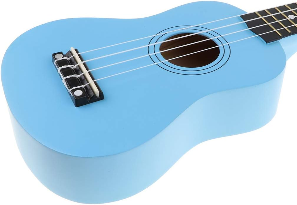 Baosity 21'' Ukulele Kids Starter 4 String Vintage Beginner Ukuleles Fast Learn Songbook - Blue image number 3