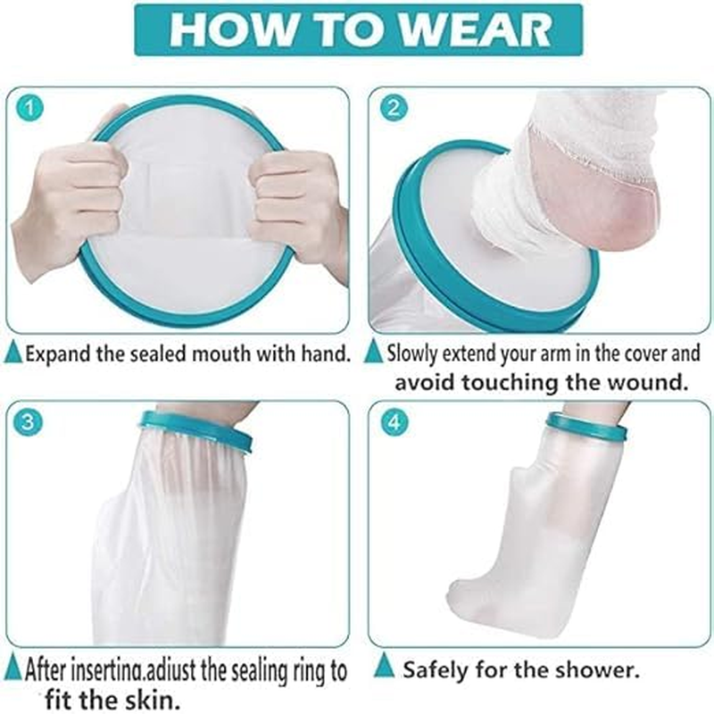 Waterproof Cast Cover for Shower Leg Adult, Reusable Cast Protector Bag for Foot, Leg Cover for Showering after Surgery, Watertight Seal to Keep Bandage Dry(210Mm*445Mm*760Mm) image number 2