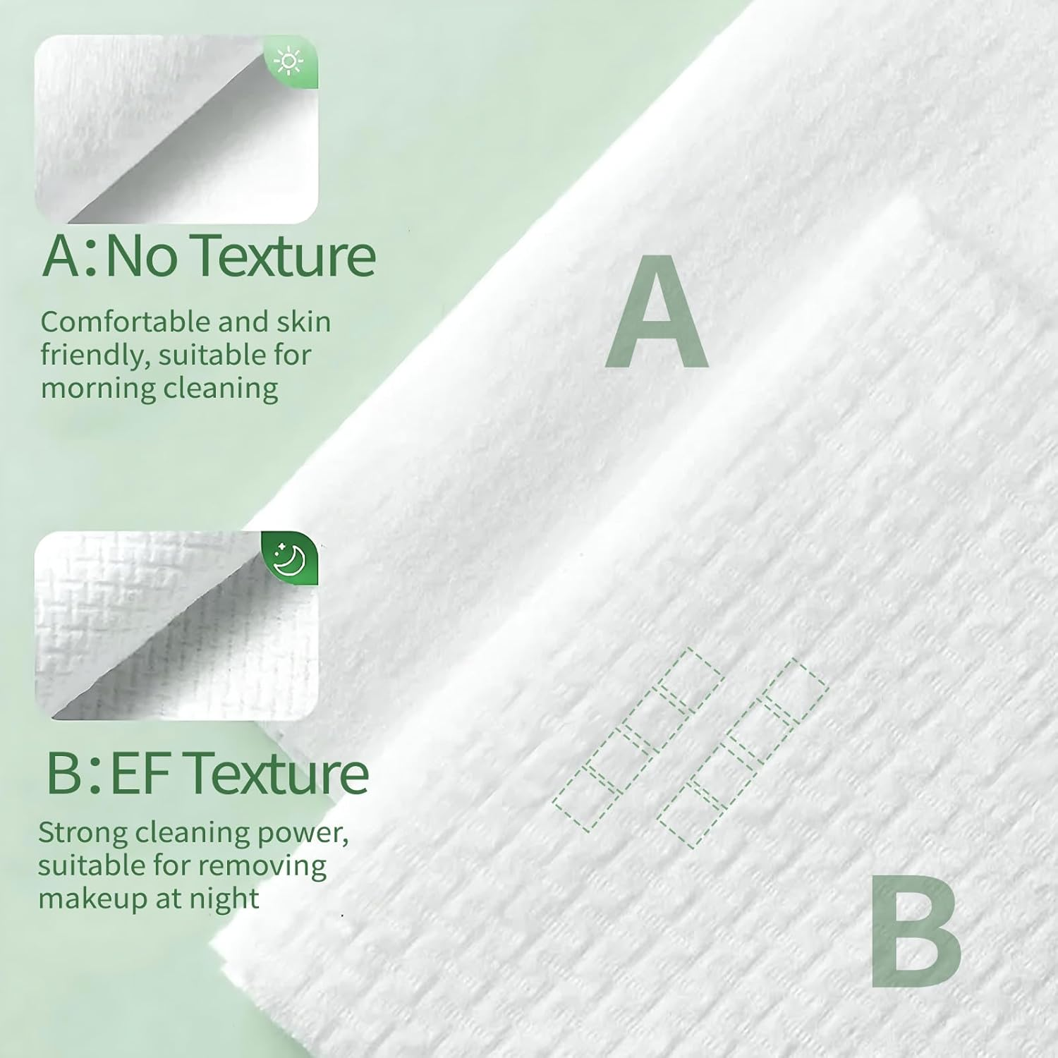 Disposable Face Towel, Large Dry Face Wipes Facial Towels, for Washing Super Soft & Thick Face Cloths Towelettes for Makeup Removing, Cleansing, Nursing, Travel, 10"&times;12" 50 Count (3 Pack) image number 2