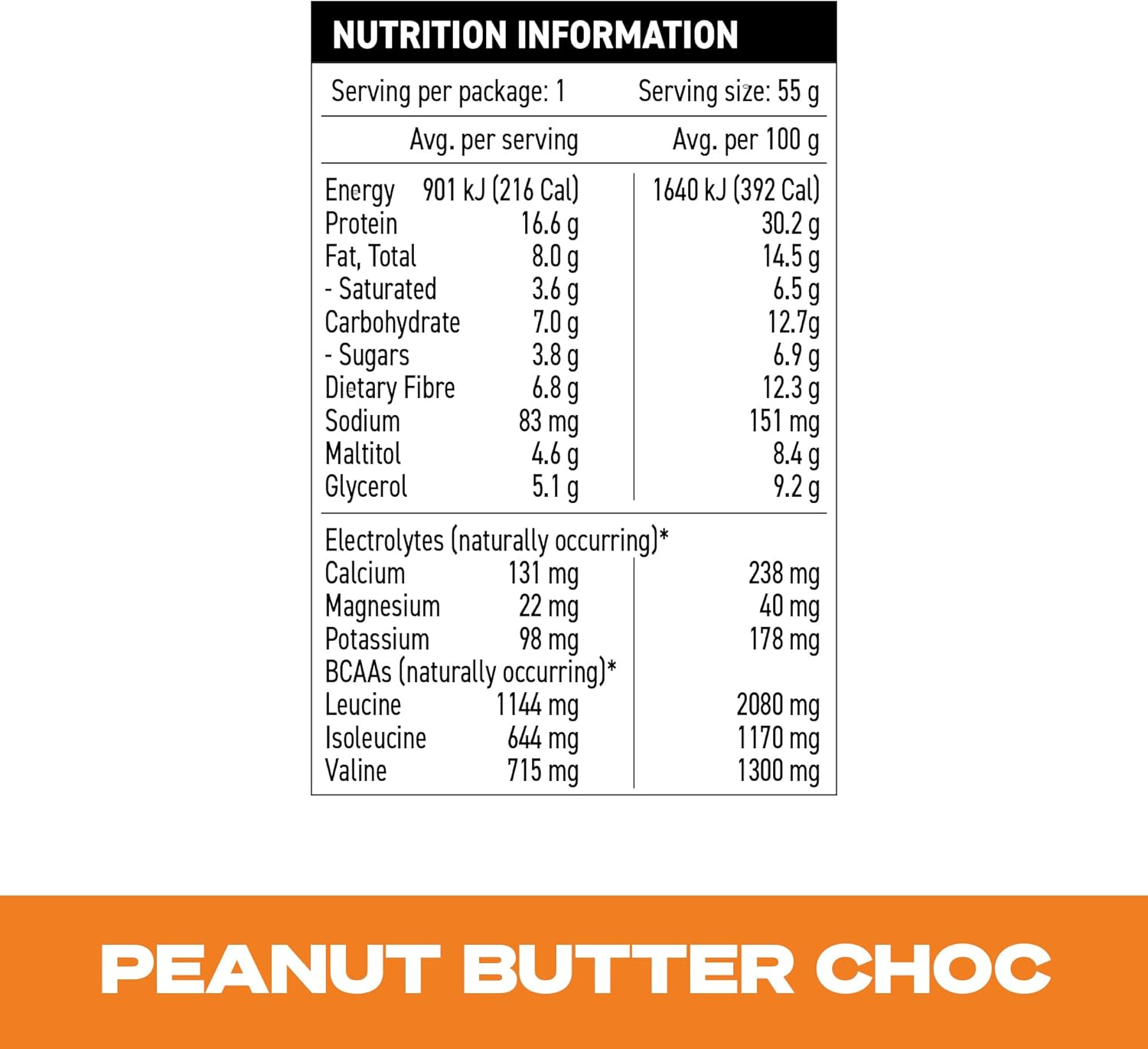 Recovery Bar Peanut Butter Choc Pack of 12 X 55G image number 2