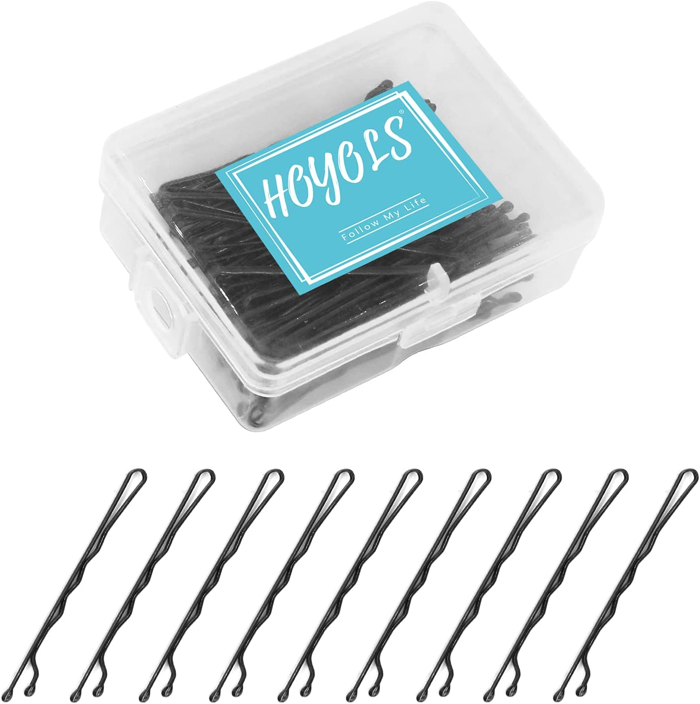 Hoyols Premium Metallic Crimped Grip Bobby Pin, Secure Hold Wavy Slide Proof Gold Hair Styling Pins for Women Buns Thin Hair 100 Count, 2 Inch (Blonde) image number 4