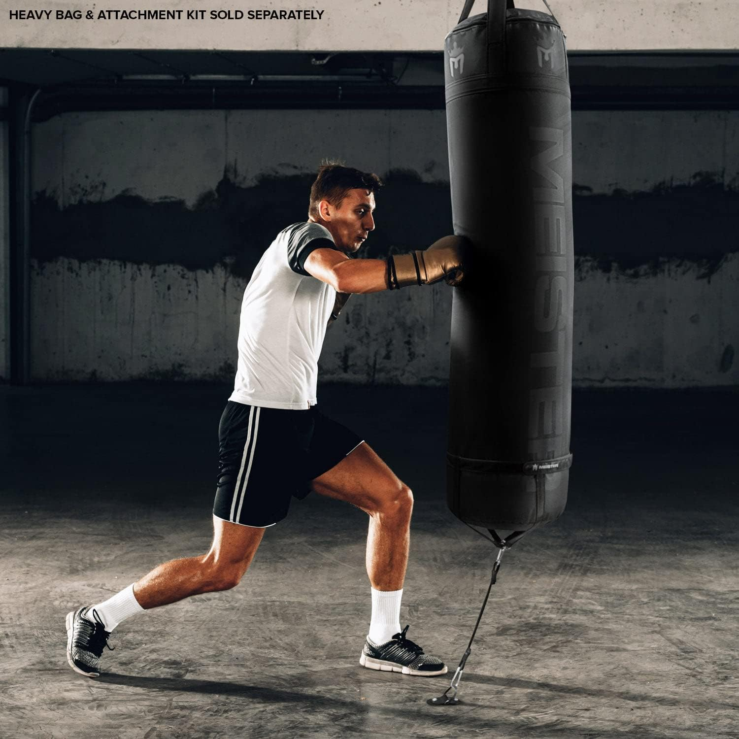 Meister Double-End Heavy Bag D-Ring Floor Anchor Mount - Black image number 3