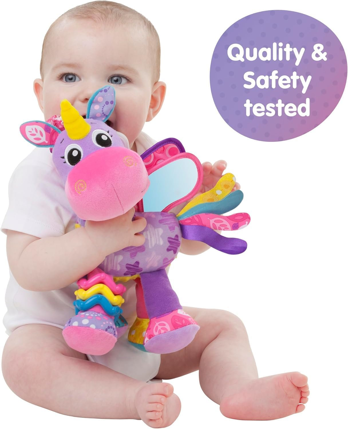 Playgro Activity Friend Star Unicorn - Unicorn Activity for Newborns from 0 Months with Clip, Vivid Texture and Colours image number 1