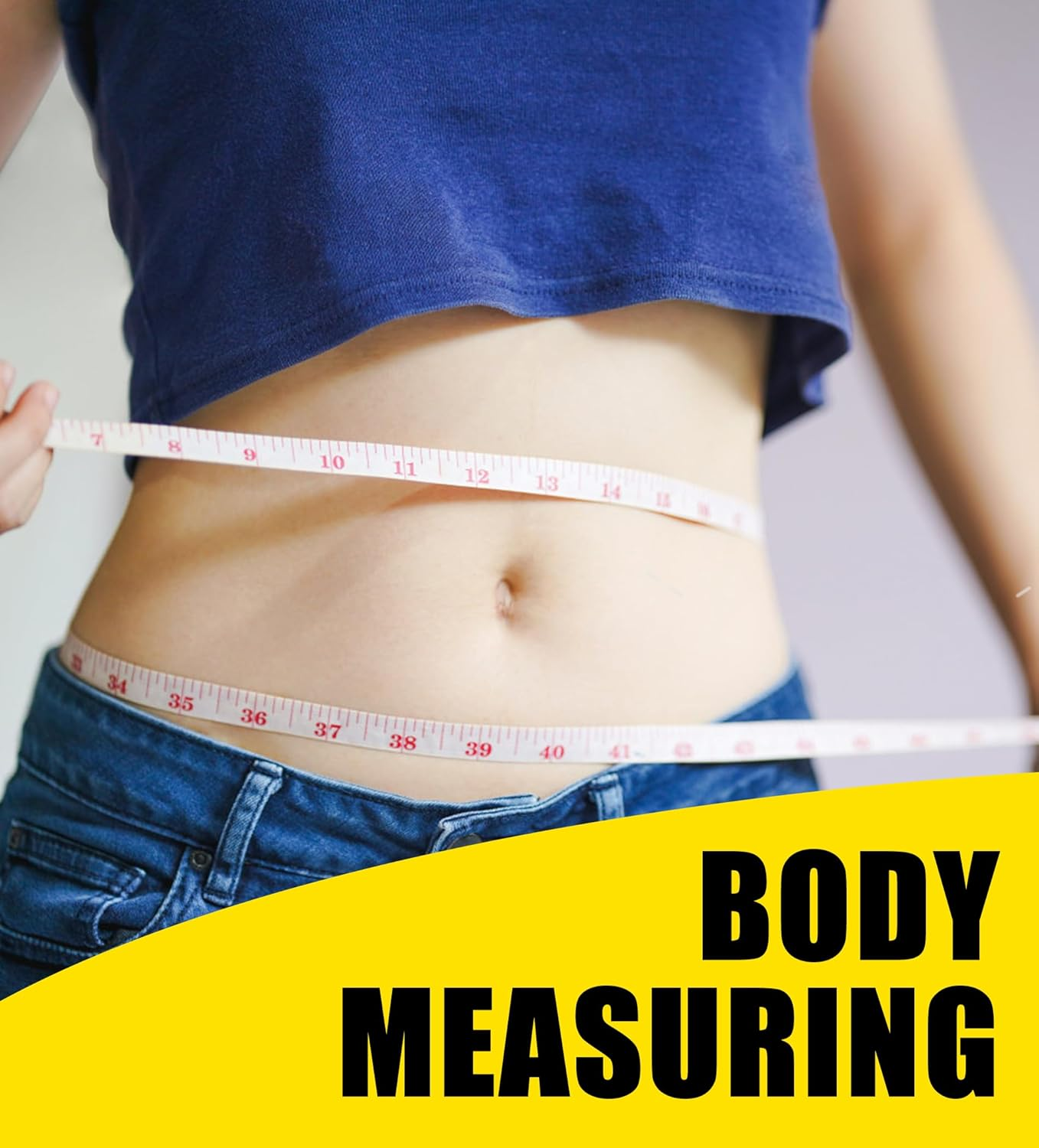 YBVABE 200Cm Measuring Tape for Body, 2PCS Double Scale 80In Soft Tape Measure Body Sewing Flexible for Weight Loss Medical Body Measurement Sewing Tailor Craft Vinyl, Has Inches Scale on Reverse Side image number 5
