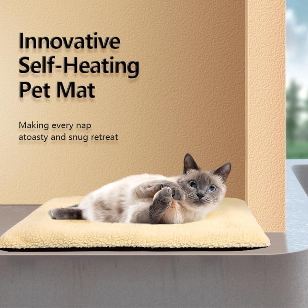 Self Heating Pet Blanket,Pet Heating Pad for Dog & Cat,Cozy, Warm & Comfortable Pet Bed for Cats and Kittens,Self-Warming Design,No Electricity Required,For Medium Small Dogs Kitten image number 3