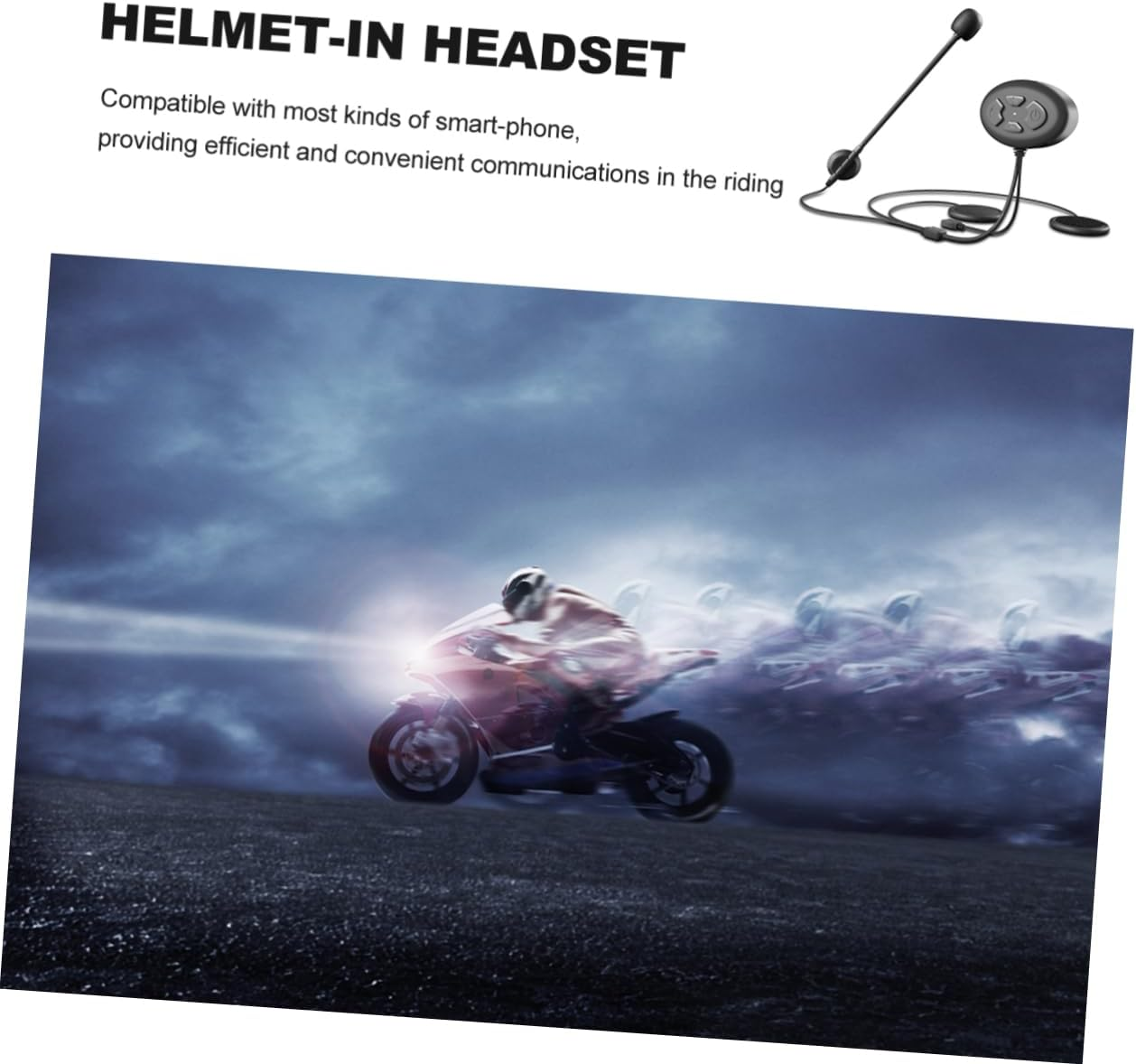 DOITOOL Motorcycle Helmet Headset Wireless Earphone Riding Headset for Motorbike Use image number 5