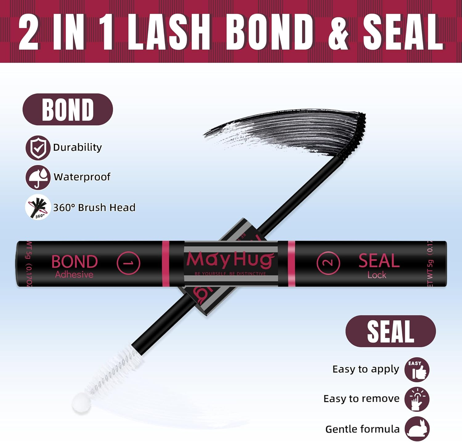 Mayhug Lash Clusters Kit 280Pcs Lash Extension Kit Individual Wispy Cluster Lashes Natural 9-16Mix DIY Eyelash Extension Kit D Curl Cluster Lashes at Home (30+40+50D Kit) image number 2